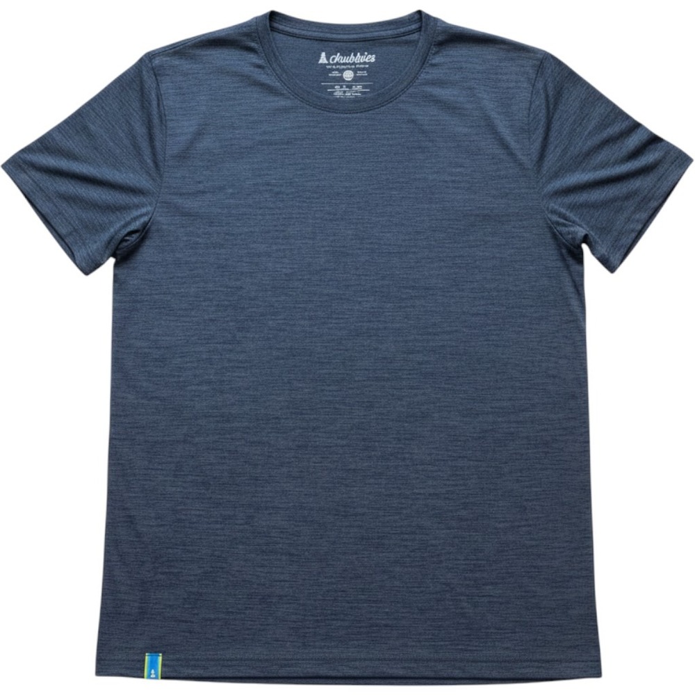 Chubbies T-Shirt Mens Small Blue Heathered Space Dye Performance Activewear